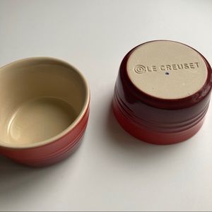 New 2 Le Creuset Stackable Ramekin 7 Ounce Red